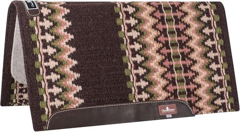 Classic Equine Classic Wool Top Saddle Pad, 3/4-inch Thick, Turquoise-Honey, 32-inch x 34-inch in Saudi Arabia