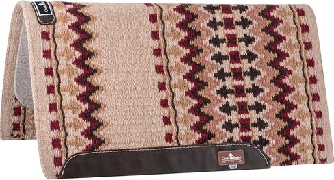 Classic Equine Classic Wool Top Saddle Pad, 3/4-inch Thick, Turquoise-Honey, 32-inch x 34-inch in Saudi Arabia