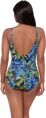 Miraclesuit Women's Swimwear Gasparilla Oceanus Tummy Control Soft Cup One Piece Swimsuit, Black/Multi, 12 in Saudi Arabia
