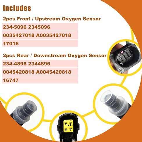 Oxygen O2 Sensor Compatible with Mercedes-Benz C300 2008-2012, CL550 2007 2008, E350 2010 2011, E550 2010 2011, GLK350 2010-2012, ML63 AMG 2007-2011, R63 AMG 2007, 234-5096 234-4896 in Saudi Arabia