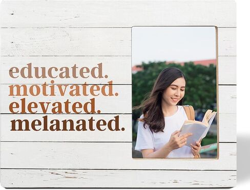 SNNDER Blue Chinoiserie Floral Picture Frame 4x6, Blue and White Floral Photo Frame, Rustic Grandmillennial Flower Wooden Picture Photo Frames for Desk Tabletop Wall Display Decoration in Kuwait