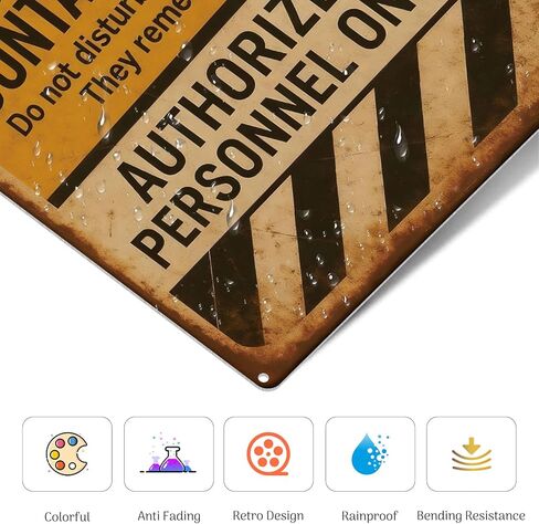 Dinosaur Park Velociraptor Warning Door Sign Authorized Personnel Only Dinosaur Park Movie Memorabilia Style Aluminum Plaque for Door Pet Cage Game Room in Saudi Arabia