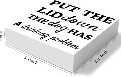 Bathroom Decor Put The Lid Down The Dog Has A Drinking Problem Wooden Box Sign Bathroom Shelf Decor Funny Dog Room Sign For Home Toilet 5.1x5.1x1.2 Inch in Kuwait