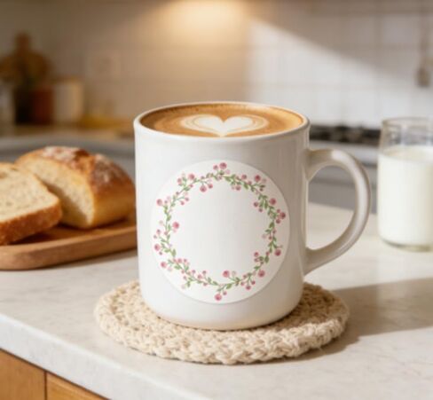 Floral Direct Thermal Labels Colorful Wildflower Labels Wild Flower Round Self-Adhesive Printer Decals for Various Festivals Spring Name Tag Candle Baking Canning Wedding DIY,500 Pcs（4 Designs） in Kuwait