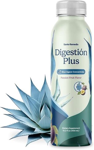 Digestion Plus, Concentrated Blue Agave Drink, 30 Servings, Passionfruit Flavor, Vegan, Gluten-Free, Non-GMO, No Added Sugar in Kuwait