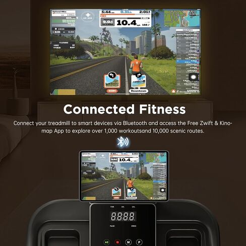 وسادة المشي، جهاز مشي تحت المكتب مع ميل للمكتب المنزلي بقوة 2.5 حصان مع سعة وزن 280 رطل، جهاز تحكم عن بعد، شاشة LED in Kuwait