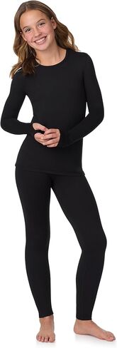 مجموعة Cuddl Duds Girls خفيفة الوزن وجيدة التهوية للاستخدام اليومي - مجموعة علوية وبنطال ضيق بأكمام طويلة - مجموعات صالة للأطفال in Saudi Arabia