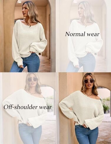Women's Loose Sweater, Elasticity, Soft, No Pilling, Lightweight, Fall Spring Sweater Tops for Women in Kuwait