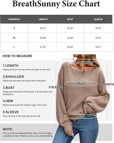 Women's Loose Sweater, Elasticity, Soft, No Pilling, Lightweight, Fall Spring Sweater Tops for Women in Kuwait