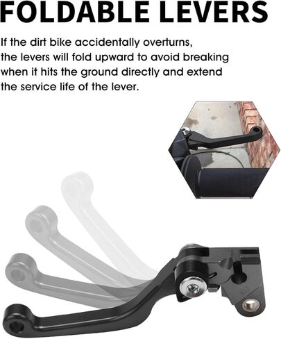 JFG RACING Dirt Bike Clutch Lever,Motorcycle Billet Pivot Foldable Clutch Brake Lever for CR80R 98-07/CR85R 98-07/CRF150R 07-25/CR125R 92-03/CR250R 92-03/CRF450R 02-03/XR650R 00-06 - Black in Saudi Arabia