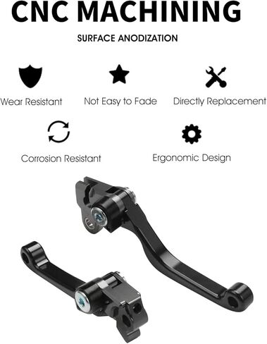 JFG RACING Dirt Bike Clutch Lever,Motorcycle Billet Pivot Foldable Clutch Brake Lever for CR80R 98-07/CR85R 98-07/CRF150R 07-25/CR125R 92-03/CR250R 92-03/CRF450R 02-03/XR650R 00-06 - Black in Saudi Arabia