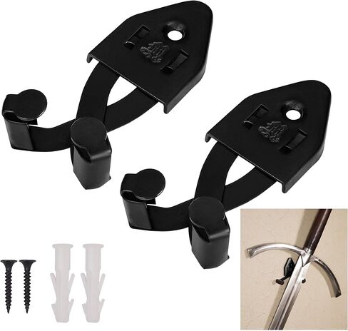 Mythrojan Metal Single Sword Wall Mounts Vertical Sword Mount Display Wall Hanger Adjustable Multifunctional Mount Wall Décor Rack for Axe, Knives - Silver, Packs of 2 in Kuwait