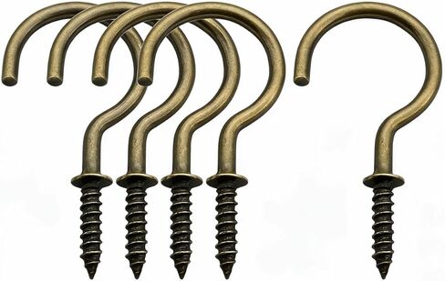 IDEALSV 1-1/2 بوصة خطاف سقف لولبي برونزي، 36 حزمة من خطافات الإضاءة المسمارية، خطافات الأكواب in Kuwait