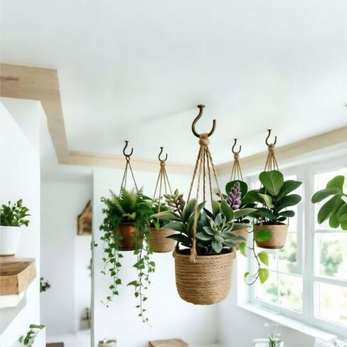 IDEALSV 1-1/2 بوصة خطاف سقف لولبي برونزي، 36 حزمة من خطافات الإضاءة المسمارية، خطافات الأكواب in Kuwait