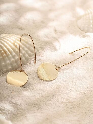 MINACHI Vintage Gold Plated Disc Dangle Drop Earrings, Vintage Boho Statement Jewelry Gift for Women in Saudi Arabia