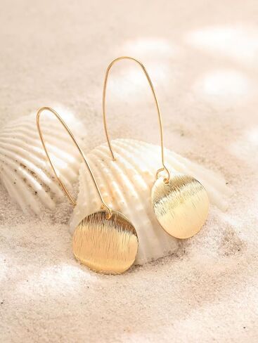 MINACHI Vintage Gold Plated Disc Dangle Drop Earrings, Vintage Boho Statement Jewelry Gift for Women in Saudi Arabia