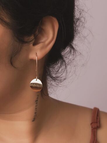 MINACHI Vintage Gold Plated Disc Dangle Drop Earrings, Vintage Boho Statement Jewelry Gift for Women in Saudi Arabia