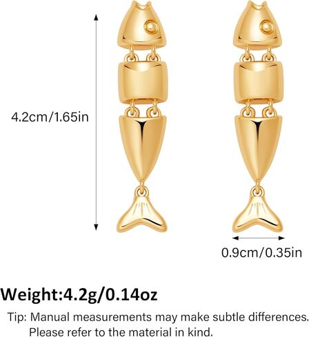 أقراط متدلية على شكل سمكة ذهبية أقراط شاطئ صيفية بسيطة للنساء مجوهرات المحيط الأنيقة العصرية للهدايا in Kuwait