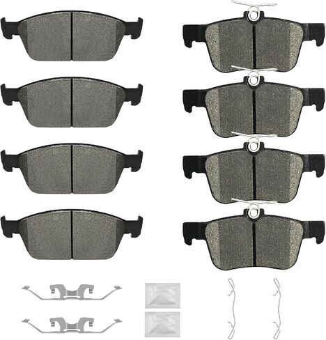Ceramic Front and Rear Disc Brake Pads Set with Hardware Fit for 2017 2018 2019 Ford Escape, 2018-2019 Lincoln MKC FWD & 2.0L in Saudi Arabia