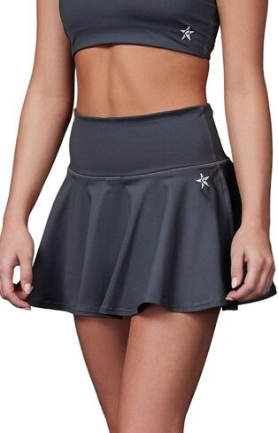 Rebel Athletic Womens Legendary Flouncy Skirt in Dark Gray in Kuwait