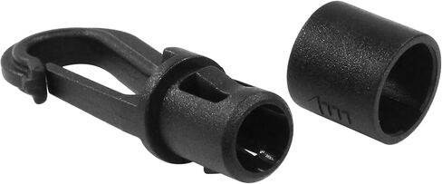 Hordion 16 Pcs Bungee Shock Cord End for 1/4 inch to 5/16 inch Cord Rope Terminal Ends Black Plastic Bungee Cord Hooks in Saudi Arabia