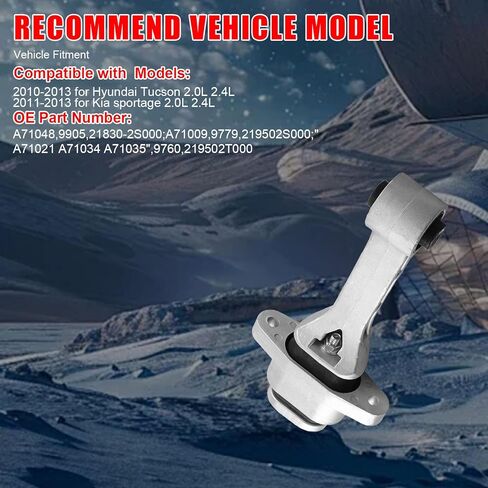3 Pcs Engine Motor & Transmission Mount Compatible with 2010-2013 for Hyundai Tucson&2011-2013 for Kia Sportage 2.0L 2.4L AUTO OE: A71048 A71021 A71009 in Kuwait