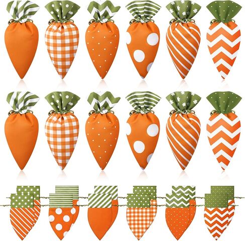 Siltriangle 24 pcs جزر عيد الفصح على شكل أكياس علاج عيد الفصح سلة سلة النسيج الرباط الحلوى هدية جيدة حقائب جيدة للبيض مطاردة الحفلات في الهواء الطلق in Kuwait