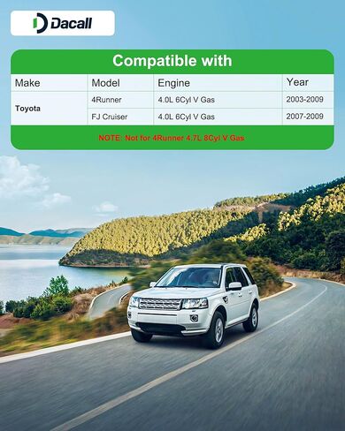 Activated Carbon Cabin & Engine Air Filter Set fit for Toyota 4Runner V6 4.0LGas 2003-2009(Not for 4.7L), FJ Cruiser V6 4.0L Gas(2007-2009), Replacement CF9846, 17801-0P010 in Kuwait