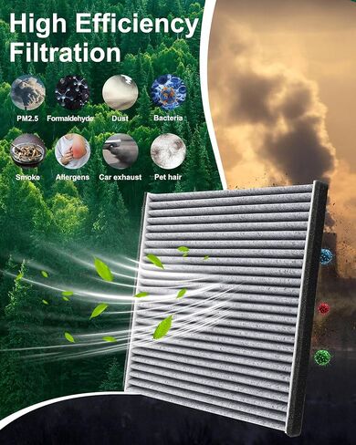 Activated Carbon Cabin & Engine Air Filter Set fit for Toyota 4Runner V6 4.0LGas 2003-2009(Not for 4.7L), FJ Cruiser V6 4.0L Gas(2007-2009), Replacement CF9846, 17801-0P010 in Kuwait