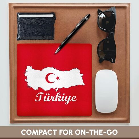 3D Rose "Reverse Flag in Outline Map of Turkey with Turkey Written in Turkish." Matte Finish Mouse Pad - 8 x 8" - mp_178767_1 in Saudi Arabia