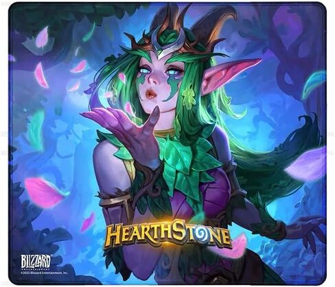 Blizzard Hearthstone Large Game Mouse Pad, Apply to Gamer Office & Home, Non-slip rubber base, XL Desk Mat with Stitched Edge, Easy to Clean, 17.7*15.7Inch in Saudi Arabia