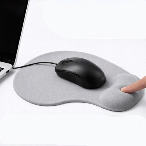 Mouse Pad with Wrist Support, Ergonomic Mousepad with Gel Wrist Rest Gaming Desktop Mouse Pad for Computer, Laptop, Office, Home and Travel(Grey) in Saudi Arabia