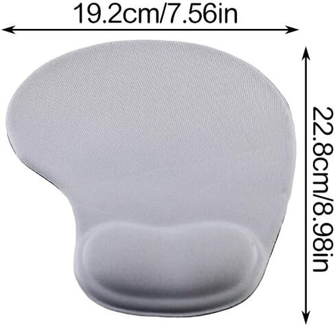 Mouse Pad with Wrist Support, Ergonomic Mousepad with Gel Wrist Rest Gaming Desktop Mouse Pad for Computer, Laptop, Office, Home and Travel(Grey) in Saudi Arabia