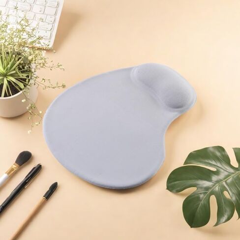 Mouse Pad with Wrist Support, Ergonomic Mousepad with Gel Wrist Rest Gaming Desktop Mouse Pad for Computer, Laptop, Office, Home and Travel(Grey) in Saudi Arabia