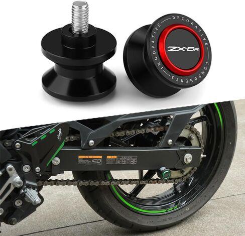 بكرات Swingarm 8 مم مناسبة لـ NINJA ZX-6R - 2023 2024 2025 حامل الإطار الخلفي NINJA ZX 6R بكرات Swingarm الإطار المتزلجون 2023 ZX6R ملحق 2024 ZX6R ملحقات 2025 ZX-6R بكرة RD in Kuwait