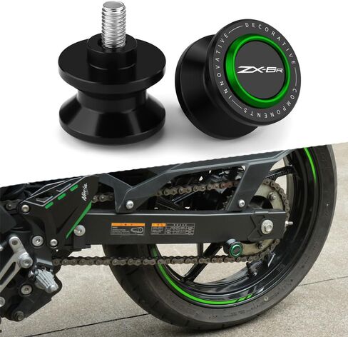 بكرات Swingarm 8 مم مناسبة لـ NINJA ZX-6R - 2023 2024 2025 حامل الإطار الخلفي NINJA ZX 6R بكرات Swingarm الإطار المتزلجون 2023 ZX6R ملحق 2024 ZX6R ملحقات 2025 ZX-6R بكرة RD in Kuwait