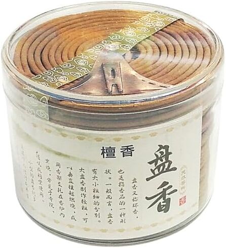 Ciieeo Natural Sandalwood Spiral Incense Coils with Holder for Aromatherapy Yoga Meditation Home Fresh Air Enhancement 2.55In in Saudi Arabia