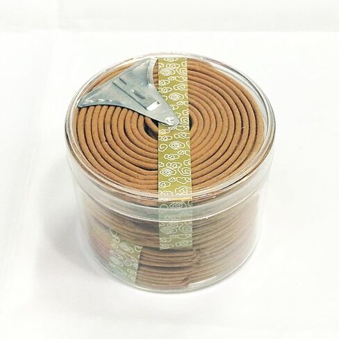 Ciieeo Natural Sandalwood Spiral Incense Coils with Holder for Aromatherapy Yoga Meditation Home Fresh Air Enhancement 2.55In in Saudi Arabia