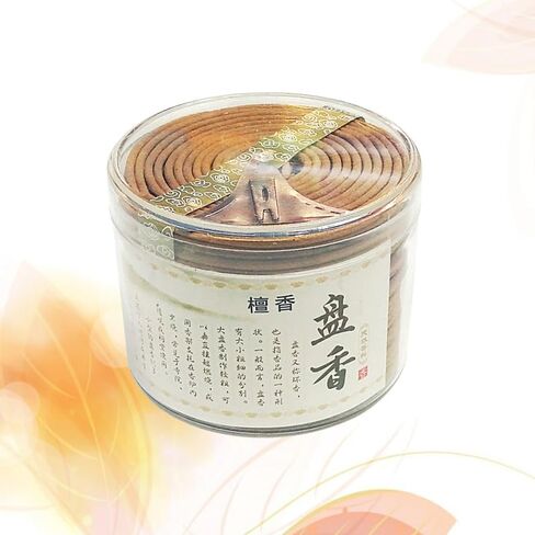 Ciieeo Natural Sandalwood Spiral Incense Coils with Holder for Aromatherapy Yoga Meditation Home Fresh Air Enhancement 2.55In in Saudi Arabia