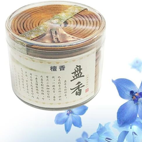Ciieeo Natural Sandalwood Spiral Incense Coils with Holder for Aromatherapy Yoga Meditation Home Fresh Air Enhancement 2.55In in Saudi Arabia