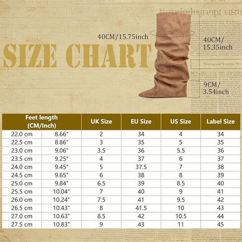 Fancy Fold Over Slouch Boots Block Heels in Saudi Arabia