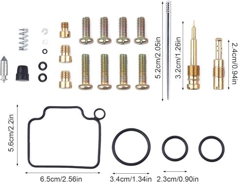 Carburetor Carb Repair Rebuild Kit, Compatible with Honda Foreman Rubicon 500 TRX500FA/FGA 2001 2002 2003 2004 Replace S-46130 in Kuwait