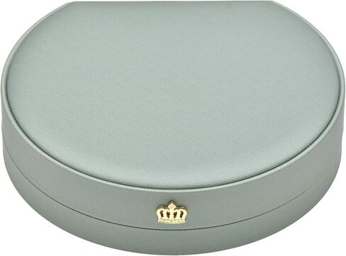 Premium PU Leather Jewelry Box for Pearl Necklace/Beaded Strand, Sage Green in Kuwait