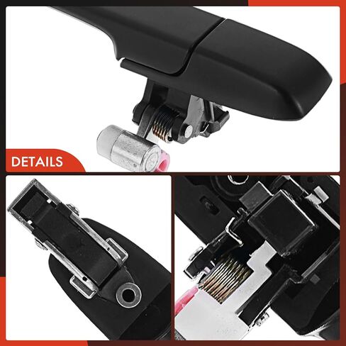 A-Premium Rear Right Passenger Side Exterior Door Handle Compatible with Honda CR-V CRV 2002 2003 2004 2005 2006, Smooth Black, Replace# 72640-S9A-003 in Saudi Arabia