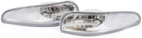 JX RACING Front Bumper Corner Turning Lamps Compatible with 1997-2004 Chevy Corvette C5 Front Signal Turn Light Chrome Left Driver & Right Passenger Side Pair (Clear) in Saudi Arabia