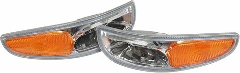 JX RACING Front Bumper Corner Turning Lamps Compatible with 1997-2004 Chevy Corvette C5 Front Signal Turn Light Chrome Left Driver & Right Passenger Side Pair (Clear) in Saudi Arabia