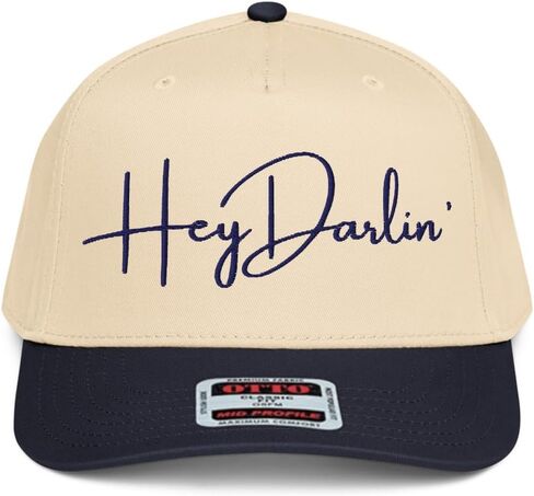 NX1 Hey Darlin قبعة مطرزة بلونين متوسط ​​التاج منحني بيل Snapback هدية قبعة نصية للرجال والنساء in Kuwait