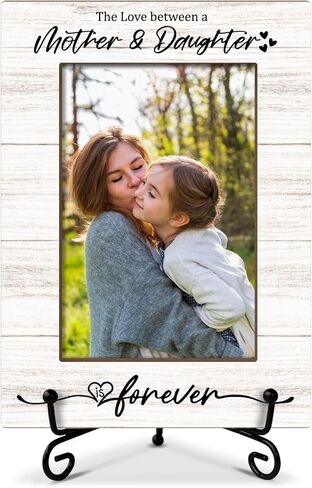 إطار صورة أمي، الحب بين الأم وابنتها هو إطار الصورة إلى الأبد، إطار صورة خشبي مع حامل، إطار صورة 4x6 لعرض الطاولة، ديكورات سطح المكتب لغرفة النوم والمكتب المنزلي -06 in Kuwait