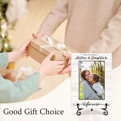 إطار صورة أمي، الحب بين الأم وابنتها هو إطار الصورة إلى الأبد، إطار صورة خشبي مع حامل، إطار صورة 4x6 لعرض الطاولة، ديكورات سطح المكتب لغرفة النوم والمكتب المنزلي -06 in Kuwait