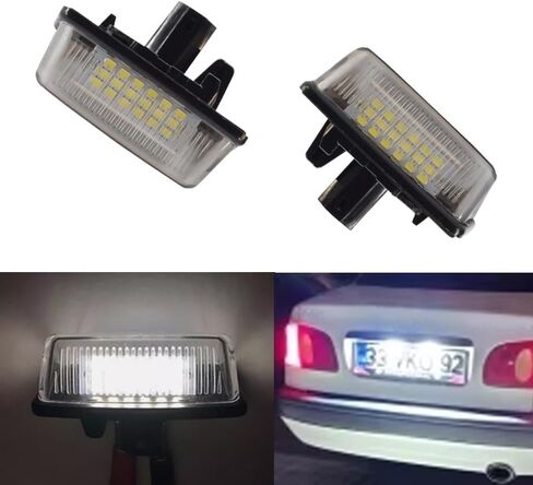 Hacreyatu 2 قطعة لوحة رقم الترخيص LED مصباح LED متوافق مع Toyota Corolla Crown Noah/Voxy Starlet Vios Previa OEM استبدال 81271-12503 in Saudi Arabia